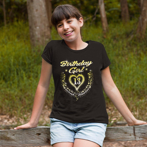 13th Birthday Girl Shirt - 13th Birthday Shirt for Girls Official Teenager 13th Birthday Gift - Fire Fit Designs
