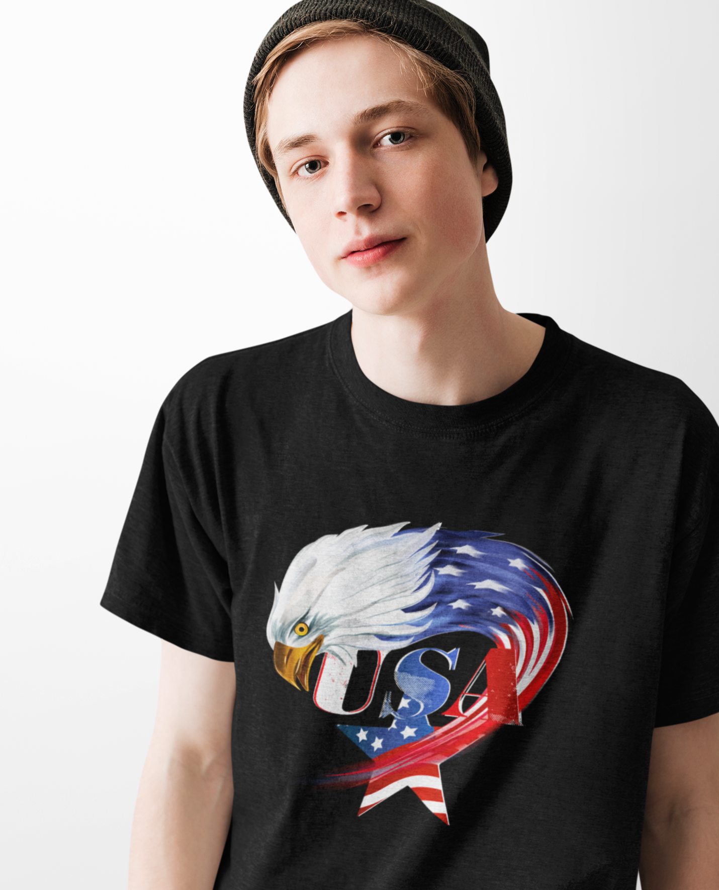 American Flag Bearing Eagle Shirt