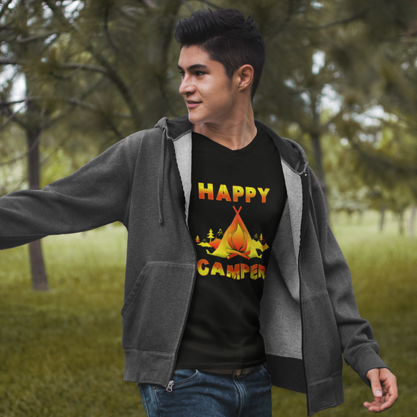 Camping Shirt for Boys - Camping Clothes for Boys - Happy Camper Camping Shirts for Kids Funny - Fire Fit Designs