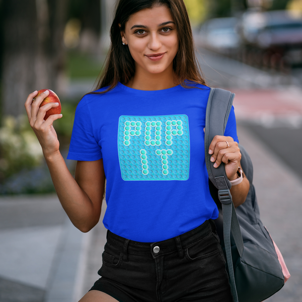 Pop It Shirt for Girls - Pop It Shirts for Kids - Pop It Fidget Toy Shirt for Youth, Girls, Kids - Blue