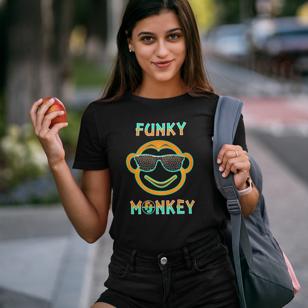 Funny T Shirts for GIRLS - Funky Monkey Funny Shirts Girls Gamer Gifts - Cool Girls Tshirts - Fire Fit Designs