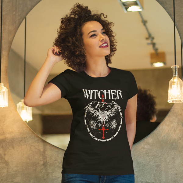 Witcher Shirt Toss A Coin Wolf Witchers Graphic T-Shirt - Womens Funny Humor Graphic Tees